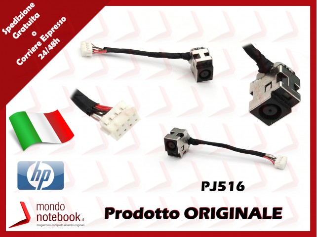 Connettore di Alimentazione DC Power Jack HP PJ516 G4 (8 PIN) (CORTO) 7 cm