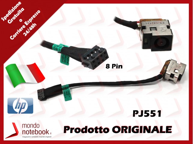 Connettore di Alimentazione DC Power Jack HP PJ551 Pavilion G6-2000 G7-2000