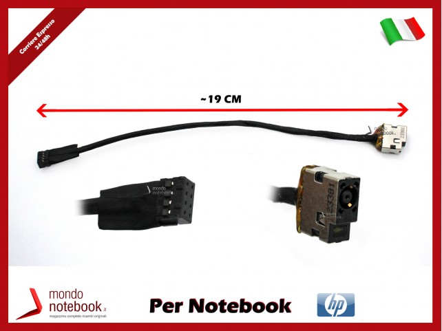 Connettore di Alimentazione DC Power Jack HP PJ584 PJ680 Envy 15 14-E 15-R (8 PIN) ~19 Cm