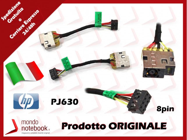 Connettore di Alimentazione DC Power Jack HP PJ630 Envy 15-3000 15-N (8 PIN)