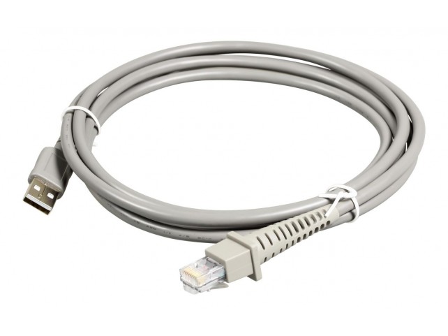 Datalogic USB cable, straight, grey, 2m  Data Transfer Cable, 2 m, USB
