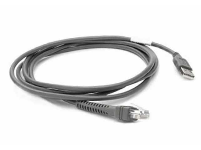 Zebra Cable, USB, 2.1m, straight  Shielded, series A connector,
