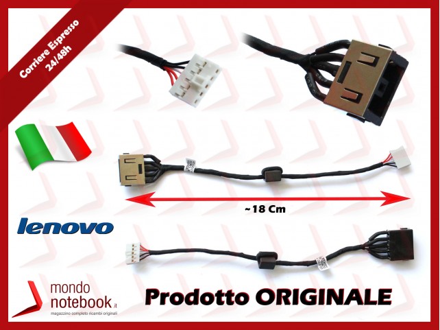 Connettore di Alimentazione DC Power Jack LENOVO Ideapad Z50-70 G50-80 B40-45 (18 Cm)