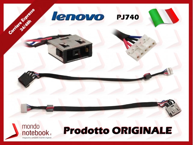 Connettore di Alimentazione DC Power Jack LENOVO PJ740 Ideapad Y50 series (20 Cm)