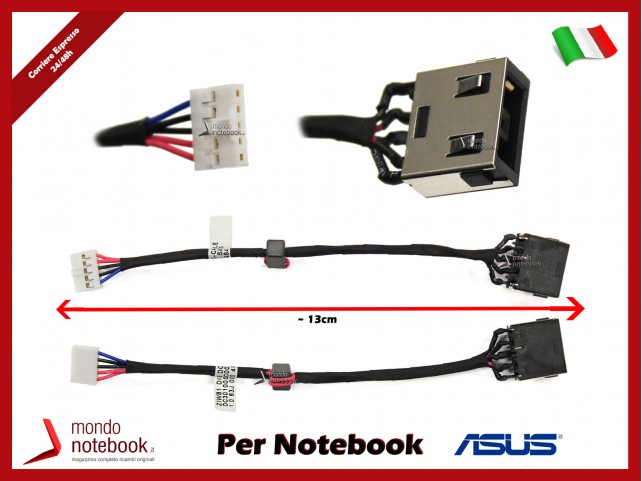 Connettore di Alimentazione DC Power Jack LENOVO PJ961 Ideapad B50-45 (13 Cm)