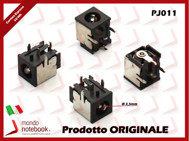 Connettore di Alimentazione DC Power Jack PJ011 2,5mm TOSHIBA Satellite 1400 HP Pavilion ZX5000