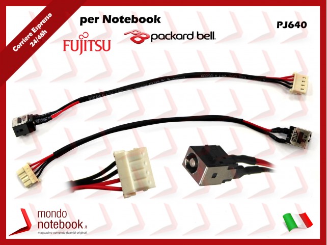 Connettore di Alimentazione DC Power Jack PJ086 FUJITSU Lifebook AH530 AH531 (16,5 cm)