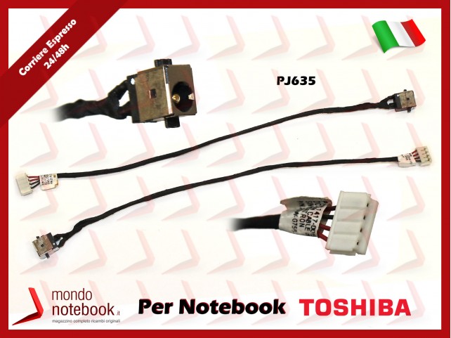 Connettore di Alimentazione DC Power Jack PJ635 TOSHIBA Satellite P50 P50-A L50