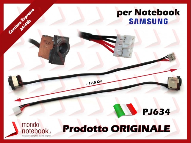 Connettore di Alimentazione DC Power Jack SAMSUNG PJ634 Np270e5e Np300e5e Np275 270E Np500