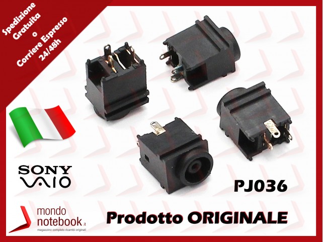 Connettore di Alimentazione DC Power Jack SONY PJ036 PCG-TR1 PCG-Z1 VGN-S150 VGN-FW VGN-FS