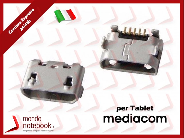 Connettore di Alimentazione DC Power Jack USB MEDIACOM SmartPad Hx 10 HD M-SP10HXAH M-SP10HXBH