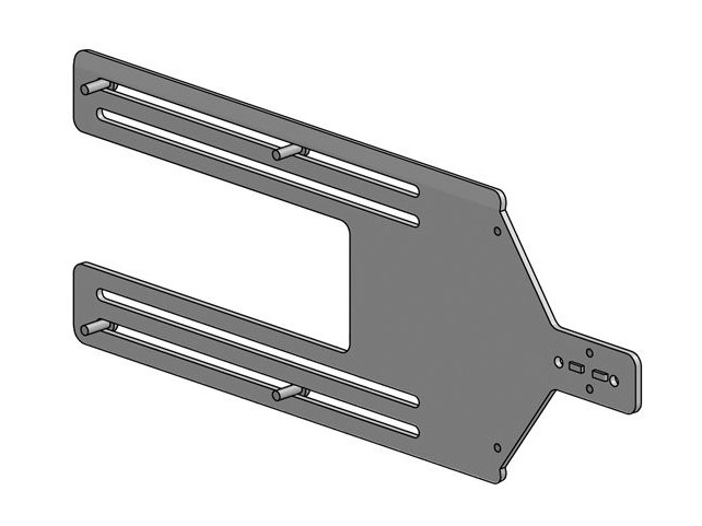 Ergonomic Solutions Kiosk straight bracket  Portrait 22" to 15" -BLACK -