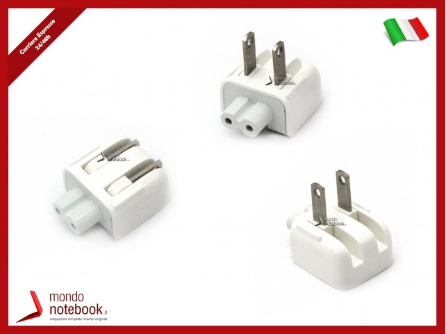 Adattatore Plug per Alimentatori ASUS APPLE Spina UK / Bipolare (Bianco)