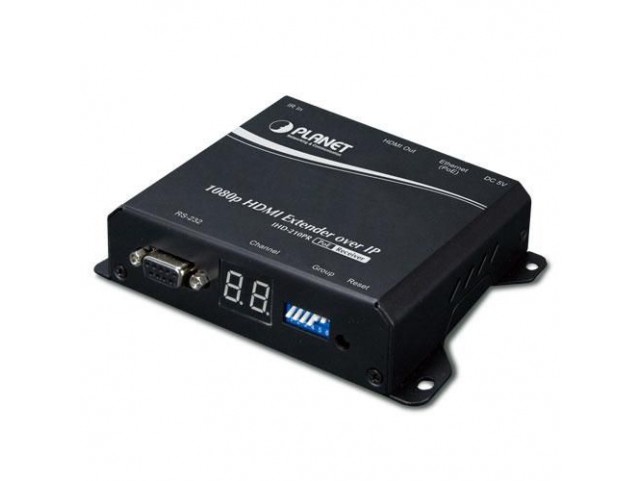 Planet HDMI Extender Receiver over  IP with PoE - High Definition