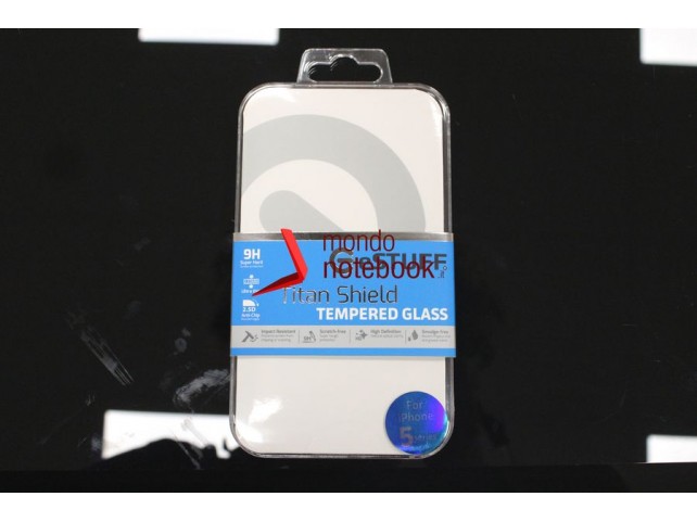 Pellicola in VETRO TEMPERATO 0,33mm eSTUFF TitanShield per Apple iPhone 5, 5C, 5S