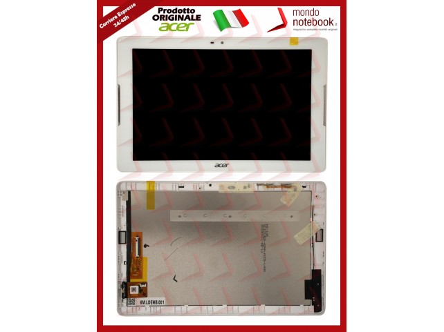 Display Completo di Touchscreen e cornice Originale Acer Iconia B3-A32 Bianco