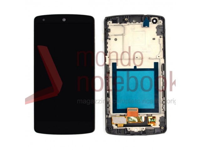 Display LCD con Touch Screen Compatibile LG Google Nexus 5 D820 D821 con Frame (Scocca Danneggiata)