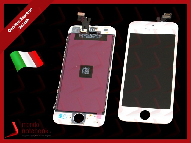Display LCD con Touch Screen Compatibile per APPLE Iphone 5 (BIANCO) A+++