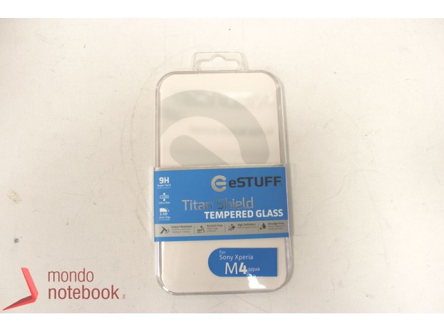 Pellicola in VETRO TEMPERATO 0,33mm eSTUFF TitanShield per Sony Mobile Xperia M4 Aqua