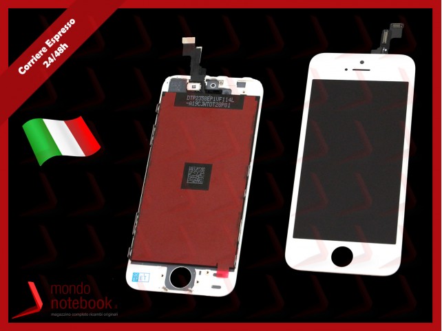 Display LCD con Touch Screen Compatibile per APPLE Iphone 5S (BIANCO) A+++