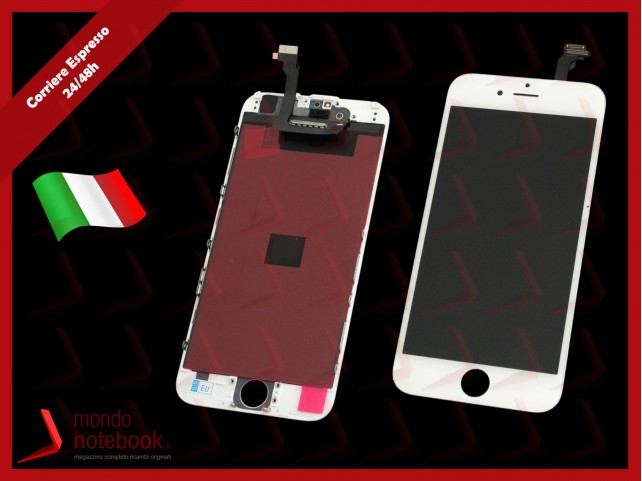 Display LCD con Touch Screen Compatibile per APPLE Iphone 6 (BIANCO) A
