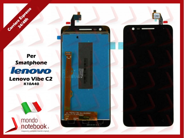 Display LCD con Touch Screen Lenovo Vibe C2 K10A40 (Nero)