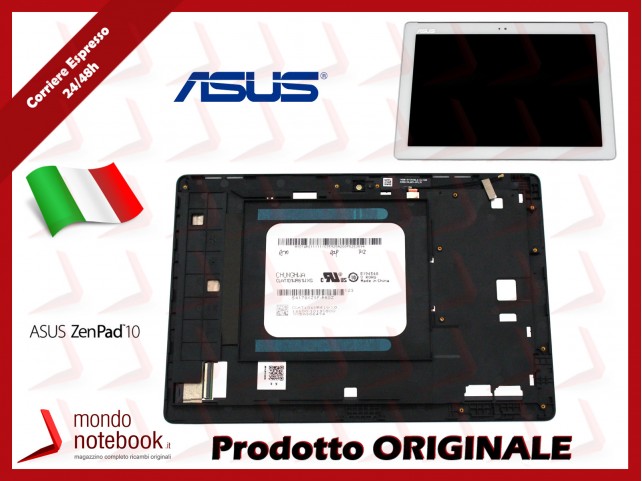 Display LCD con Touch Screen Originale Asus ZenPad 10 Z300CG BIANCO con Frame