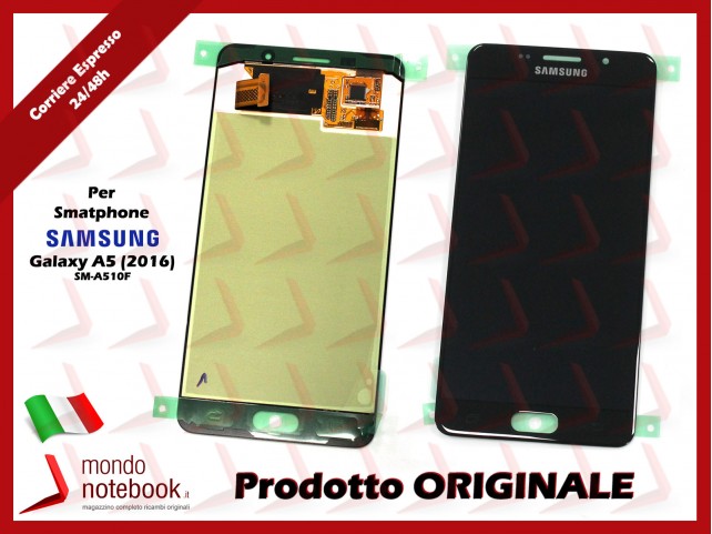 Display LCD con Touch Screen Originale SAMSUNG Galaxy A5 (2016) SM-A510F (Nero)