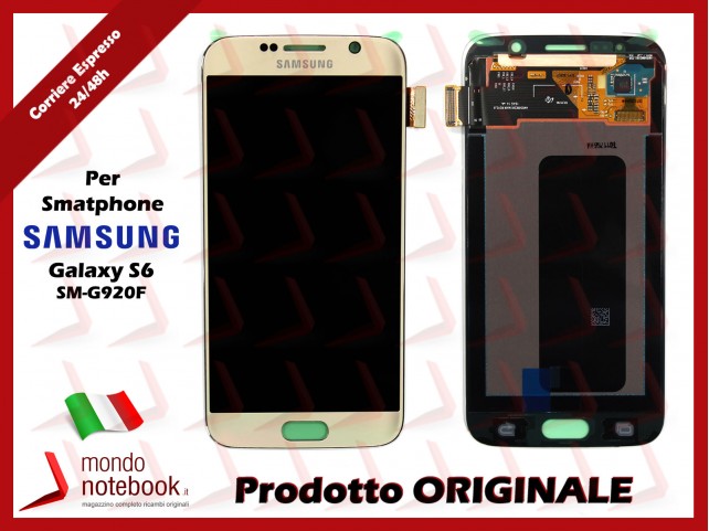 Display LCD con Touch Screen Originale SAMSUNG Galaxy S6 SM-G920F (Gold)