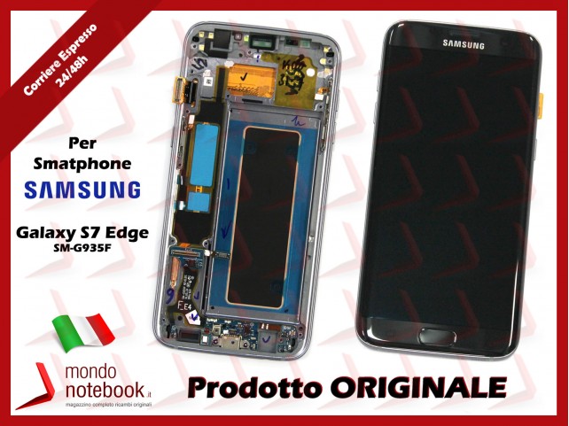 Display LCD con Touch Screen Originale SAMSUNG Galaxy S7 Edge SM-G935F (Nero)