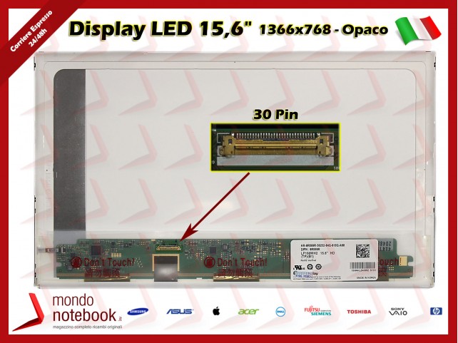 Display LED 15,6" (1366x768) WXGA HD 30 Pin SX (OPACO)