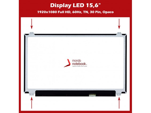 Display LED 15,6" (1920x1080) FHD (BRACKET SUP E INF) 30 Pin DX (OPACO) TN