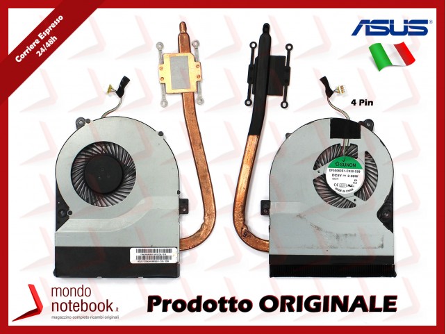 Dissipatore e Ventola Heatsink Fan CPU ASUS K56CA (S56CA) S550CA Ricondizionato