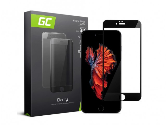 Pellicola Vetro Temperato per Apple iPhone 6+/6S+ Nero