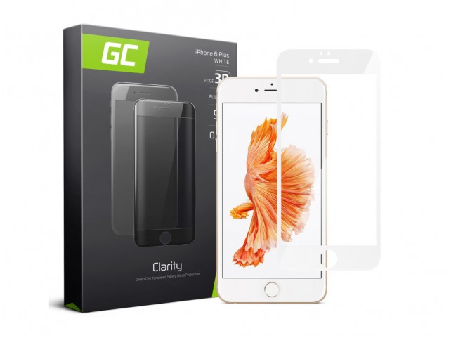 Pellicola Vetro Temperato per Apple iPhone 6+/6S+ Bianco
