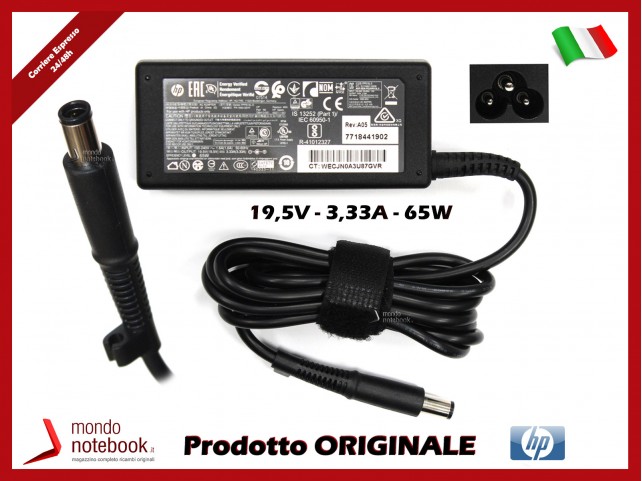 Alimentatore Originale HP 65W 19,5V 3,33A (7,4mm x 5,0mm)