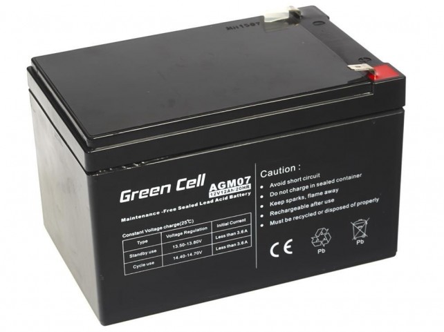 Green Cell AGM Batteria 12V 12Ah