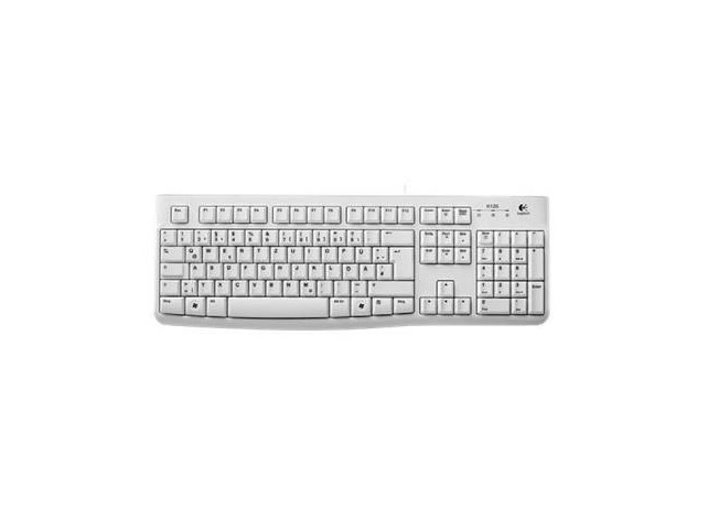 Logitech K120 Keyboard German  White