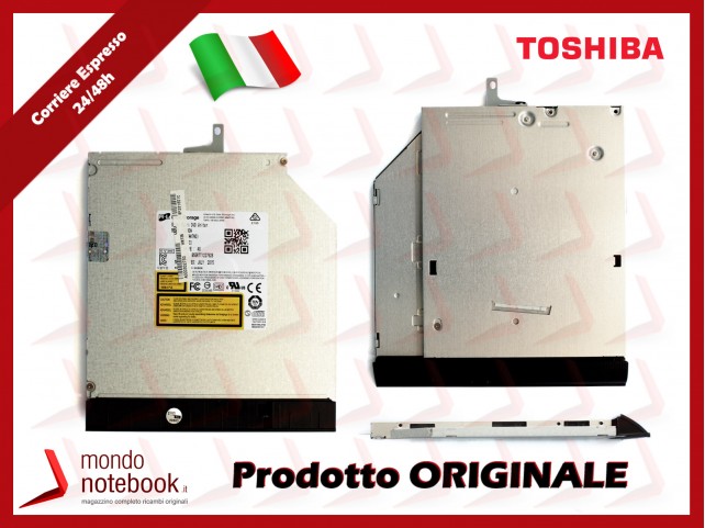 Masterizzatore Unità Ottica DVD/R/RW per Notebook TOSHIBA L50 SATA SU-208 CD-RW DVD-RW + Mascherina NERA