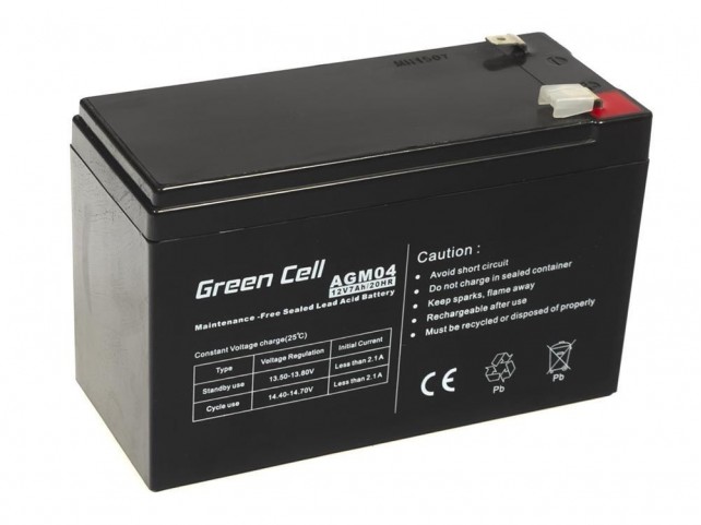 Green Cell AGM Batteria 12V 7Ah