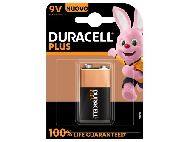 Duracell Plus 100 Single-Use Battery  9V Alkaline