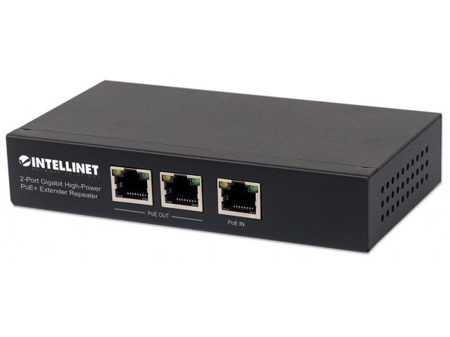 Intellinet 2-Port Gigabit High-Power  PoE+ Extender Repeater