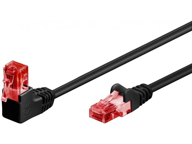 MicroConnect U/UTP CAT6 2M Black PVC 1 x  90ø