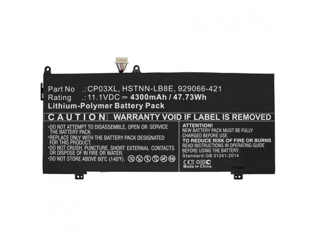 CoreParts Laptop Battery for HP 48Wh  Li-Pol 11.1V 4300mAh Black
