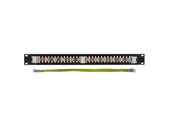 Lanview 1U 19 METAL MOUNTING BASE 1  pcs. BUSBAR EARTHING SET