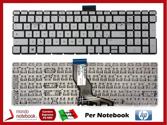 Tastiera Notebook HP 15-BS 15-CC 15-BW 15-CB 17-BS 250 G6, 255 G6 (Silver)