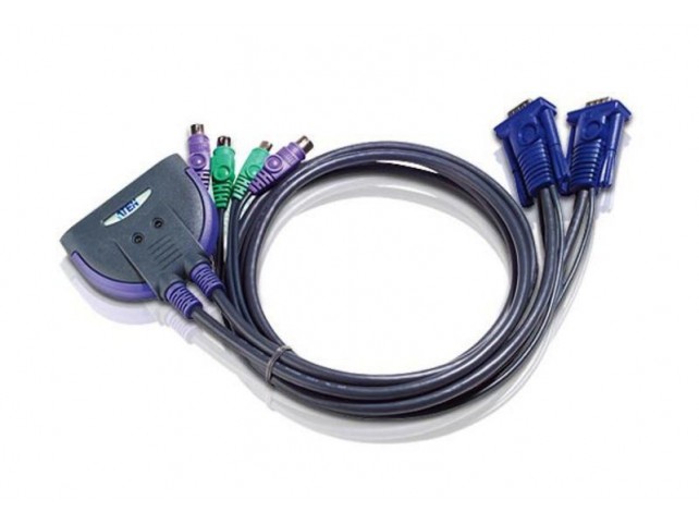 Aten CS62S 2-Port Cable KVM Switch  PS/2 and VGA
