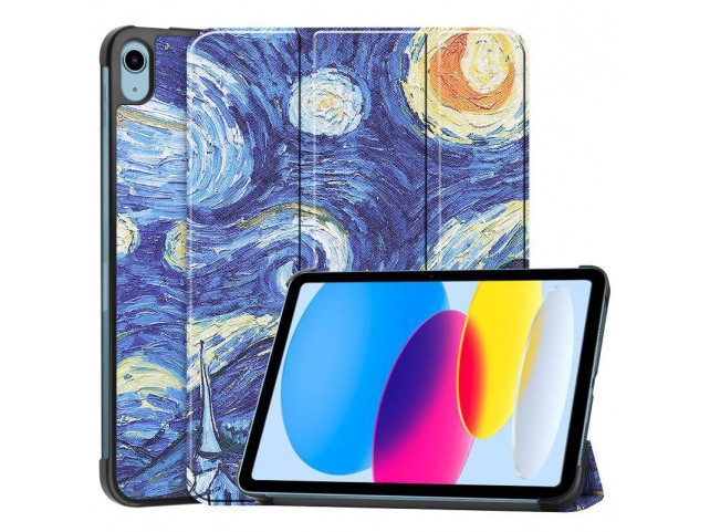 CoreParts Tri-fold Caster Hard Shell  Cover - Starry Sky Style For