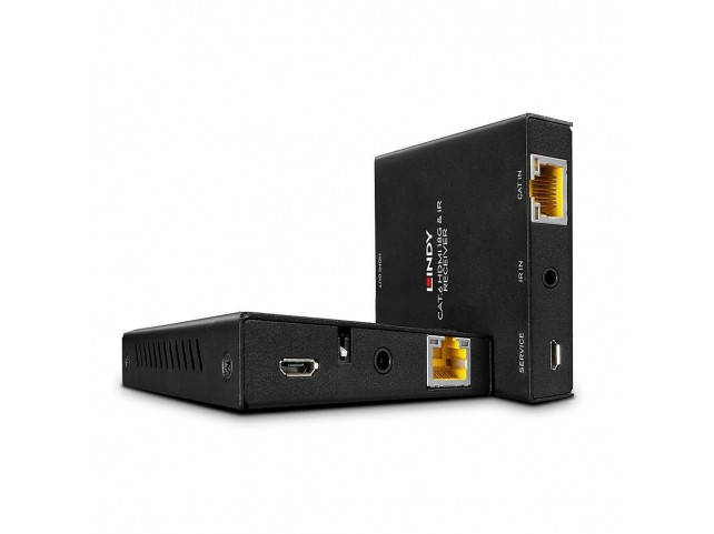 Lindy 50m Cat.6 HDMI 4K60 IR  Extender with PoC & Loop Out