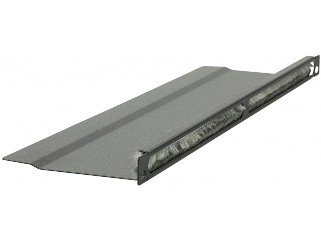 Lanview 1/2U 19 L BENT BRUSHED  CABLE ORGANIZER PANEL BLACK